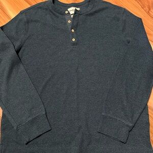 Goodfellow & Co Dark Blue Long Sleeve Henley